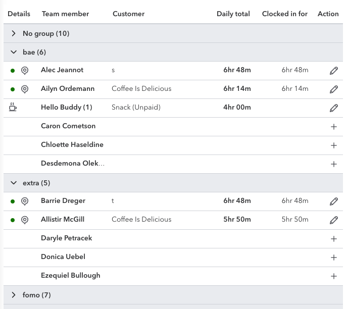 redesigned table view with expand / collapse rows